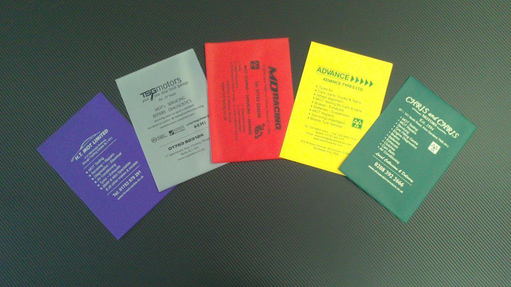 MOT & document wallets from the Motor Trade Signs project archive